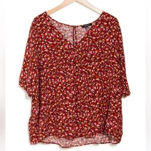 Madewell Rhyme Spring Floral Top Size Medium Blouse Bohemian Style M5810 Boho M‎